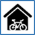 Ein Icon für die Fahrradgarage